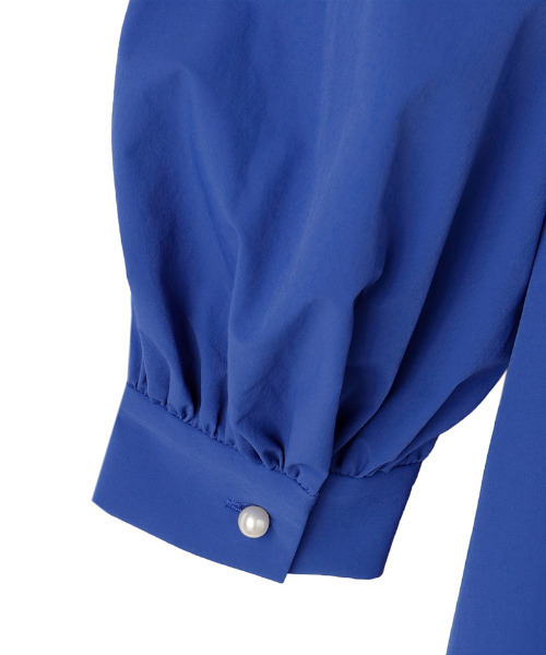 「JENNE」 長袖ワンピース LARGE ネイビー レディース_画像8