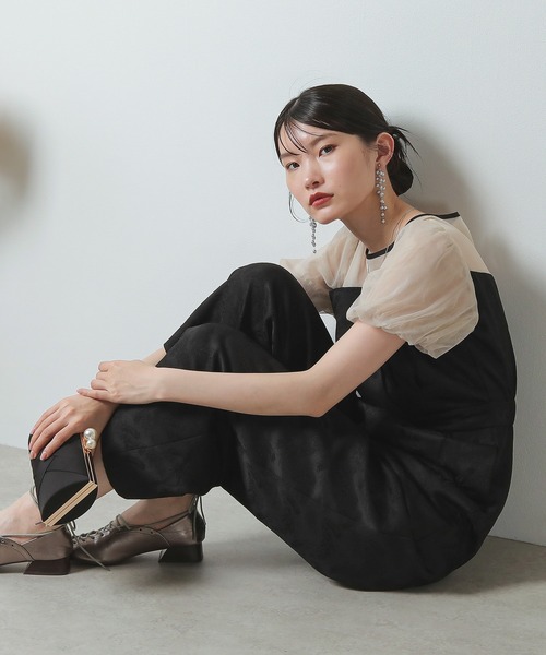 「Kana」 半袖ワンピース L ネイビー レディース_画像8