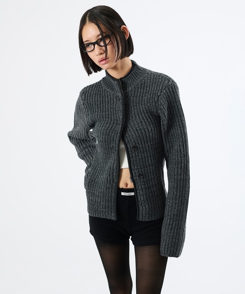 FTW ニット セーター 2WAY MELANGE BUTTON ZIP KNIT レディース