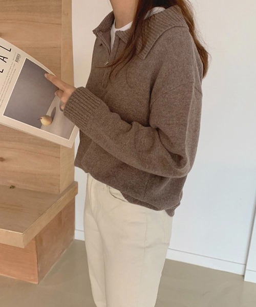 「Chaco closet」 「INOLVE」長袖ニット FREE アイボリー レディース_画像7