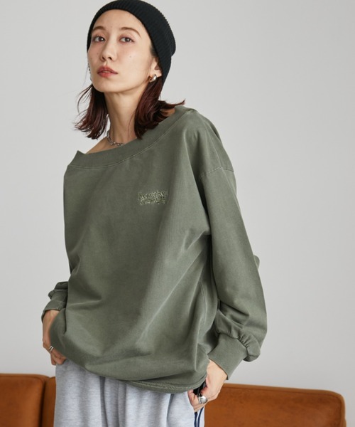 「Auntie Rosa Holiday」 スウェットカットソー FREE カーキ レディース_画像3