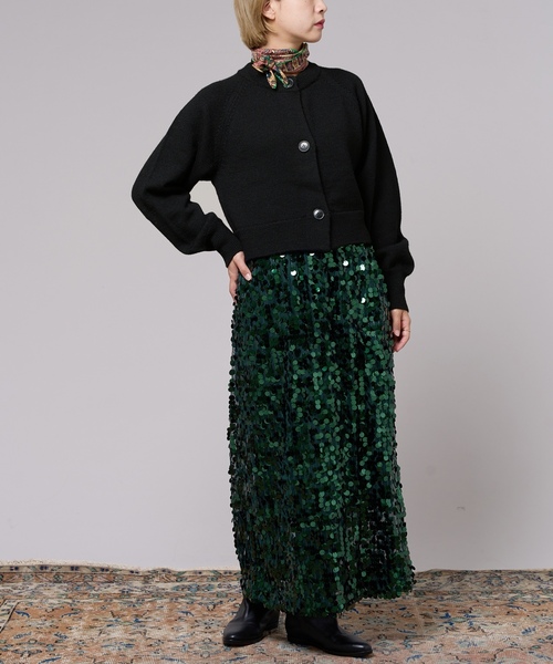 「IENA LA BOUCLE」 ニットカーディガン - レッド レディース_画像5