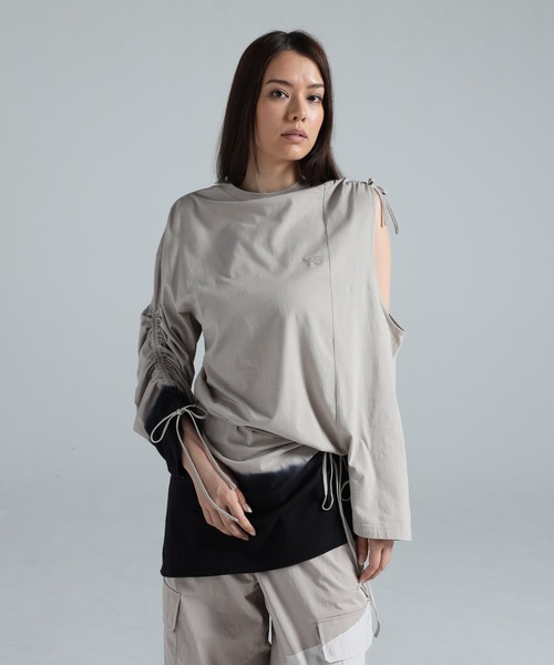 tシャツ Y-3 DIP DYE CINCHED DRAPE TEE レディース