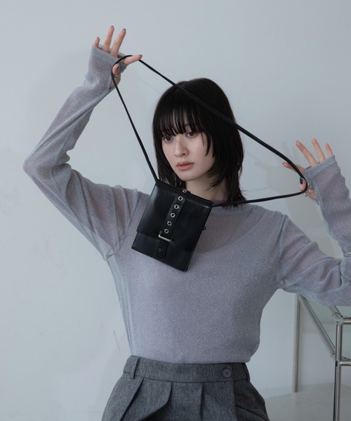 ショルダーバッグ バッグ バックルデザインミニショルダーバッグ