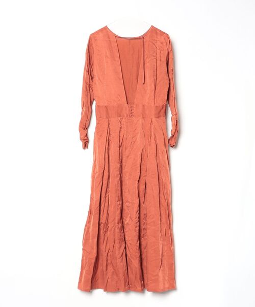「nitca」 長袖ワンピース FREE オレンジ レディース_画像2