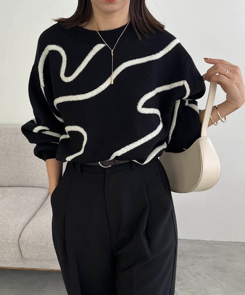 「CAPRICIEUX LE'MAGE」 長袖ニット FREE ブラック レディース_画像6