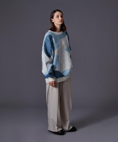 「ONCILY」 長袖ニット MEDIUM ブルー メンズ_画像5