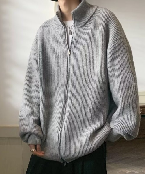 「link lot」 ニットカーディガン M ブラック メンズ_画像5