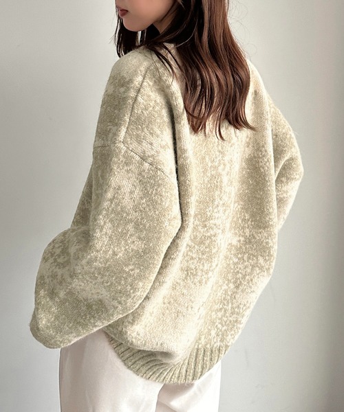 「apres jour mignon」 長袖ニット フリー ネイビー レディース_画像4