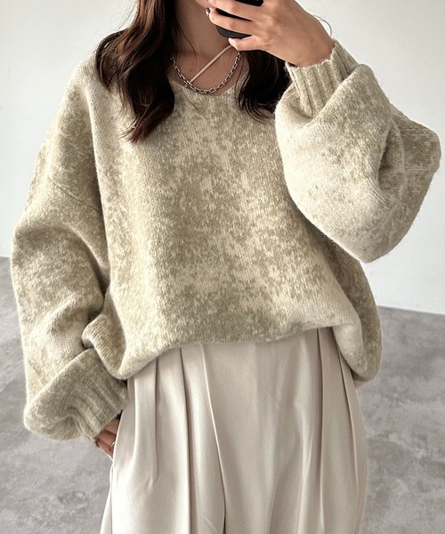 「apres jour mignon」 長袖ニット フリー ネイビー レディース_画像8