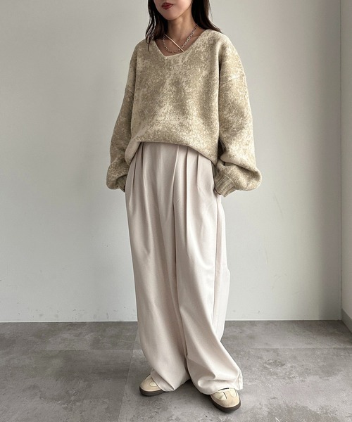「apres jour mignon」 長袖ニット フリー ネイビー レディース_画像9