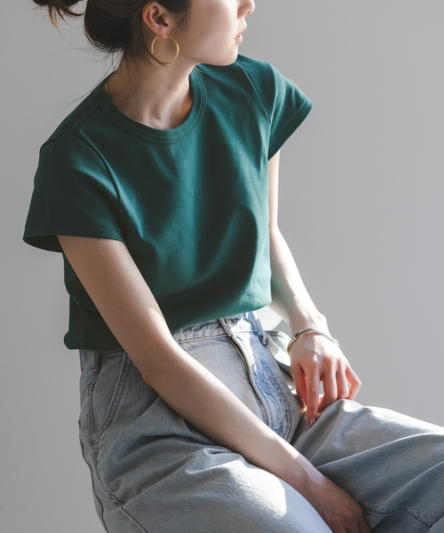 完売  NOBLE  ノーブル  パイピングカットソー NOBLE（ノーブル） tシャツ 「追加・WEB限定カラー」スビンコットン