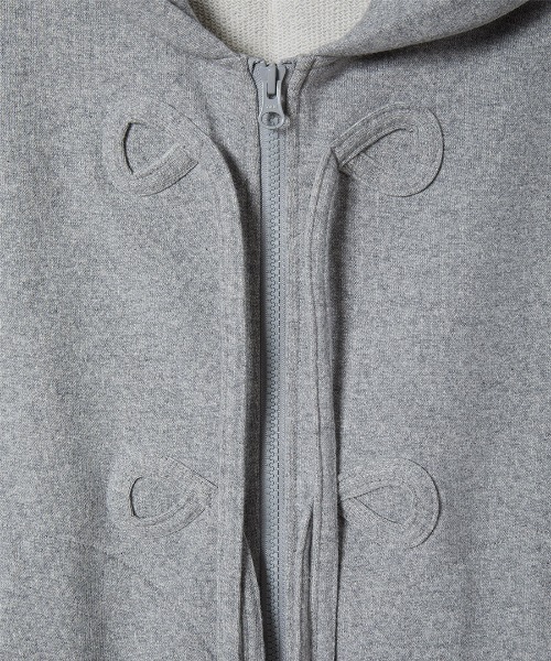 トレーナー スウェット 「soduk」26SS新作 ribbon zip hoodie / リボン