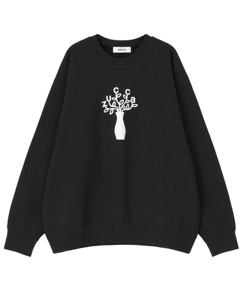 「ZUCCa」 スウェットカットソー M size ブラック レディース