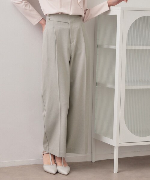 index（インデックス） ワイドパンツ パンツ ストレッチ2タックワイド
