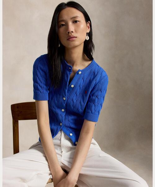 Polo by Ralph Lauren ケーブルニットカーディガン M ケーブルニット ウールカシミヤ カーディガン（カーディガン/ボレロ