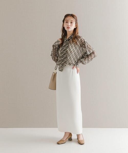 「URBAN RESEARCH ROSSO WOMEN」 ロングスカート 38 オフホワイト レディースの画像