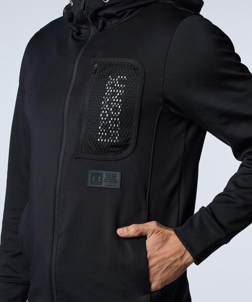 「UNDER ARMOUR」 ジップアップパーカー L ブラック メンズの画像