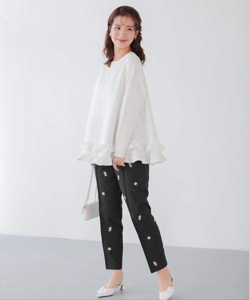 Fit more（フィットモア） 長袖カットソー FREE ネイビー レディース