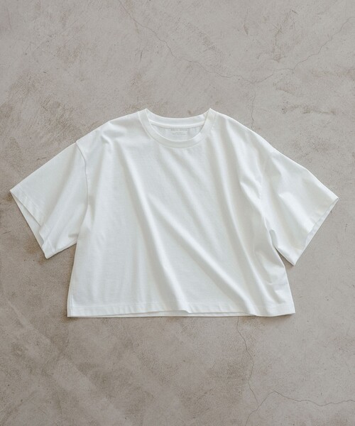 tシャツ 「スタイリスト兵藤千尋さんコラボ」クロップド ワイド Tシャツ UVカット レディースの画像