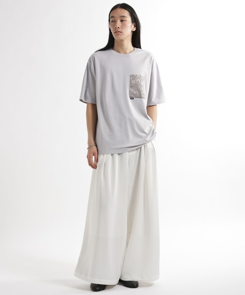 HARE（ハレ） tシャツ 「接触冷感」ジャガードポケットロゴカット(HARE
