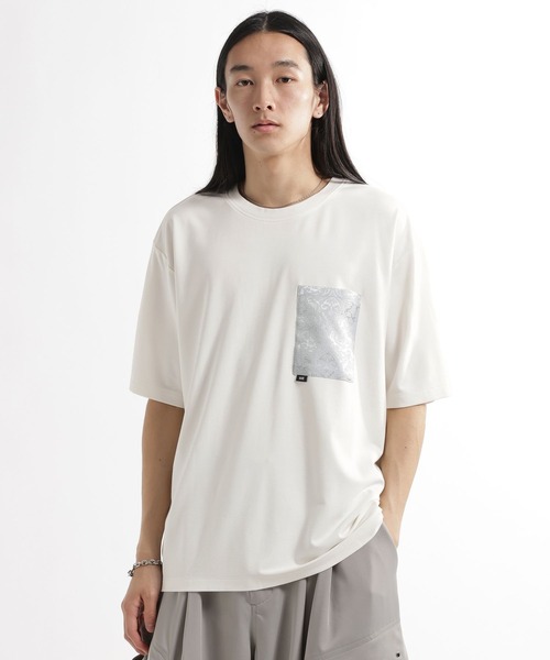 HARE（ハレ） tシャツ 「接触冷感」ジャガードポケットロゴカット(HARE
