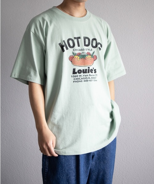 UNIVERSAL OVERALL（ユニバーサルオーバーオール） tシャツ HotDog S/S