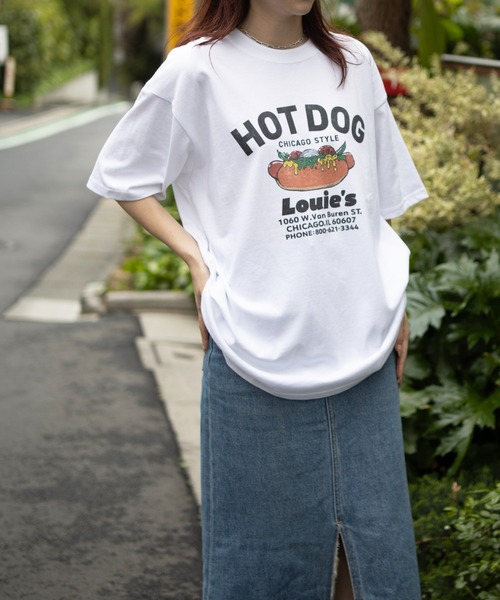 UNIVERSAL OVERALL（ユニバーサルオーバーオール） tシャツ HotDog S/S