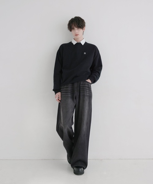 「LILL」 長袖ニット M ブラック メンズ_画像6