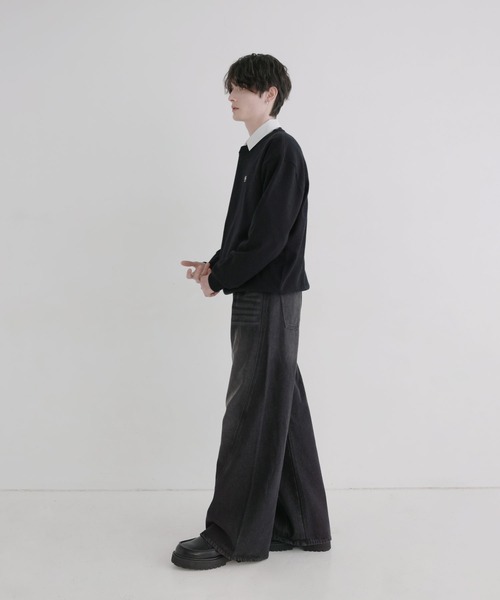 「LILL」 長袖ニット M ブラック メンズ_画像8