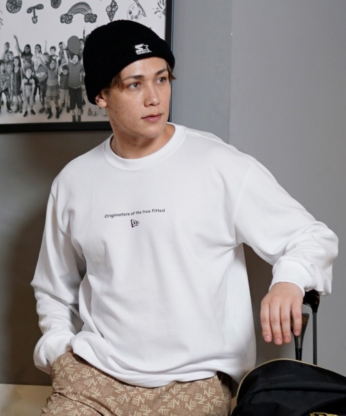 「NEW ERA」 長袖Tシャツ X-LARGE ブラック メンズ_画像7