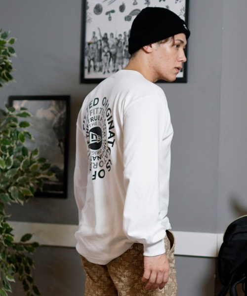 「NEW ERA」 長袖Tシャツ X-LARGE ブラック メンズ_画像9