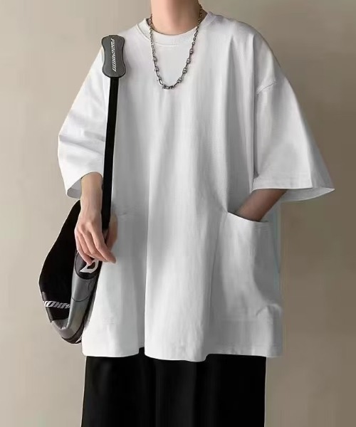 B.R.U シャツ 半袖 オーバーサイズポケットポイントTシャツ メンズ