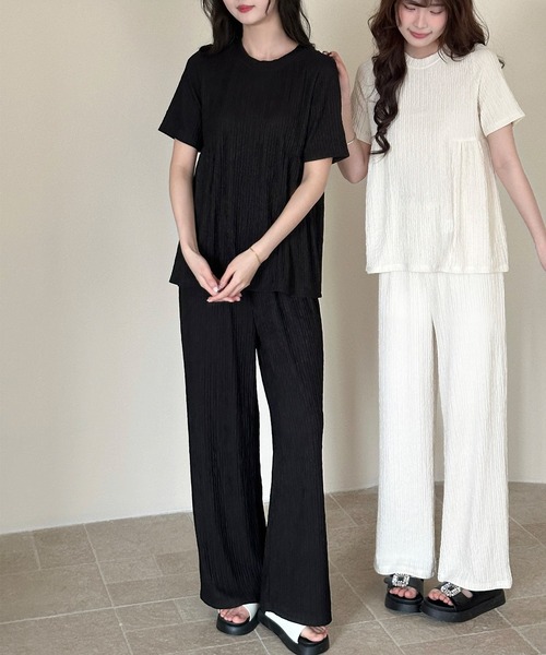 DAY CLOSET パジャマ ルームウェア 「セットアップ」半袖サイド