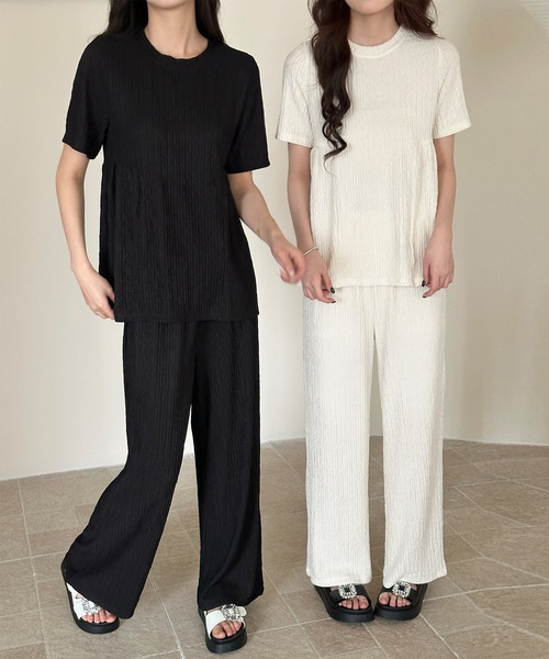 DAY CLOSET パジャマ ルームウェア 「セットアップ」半袖サイド