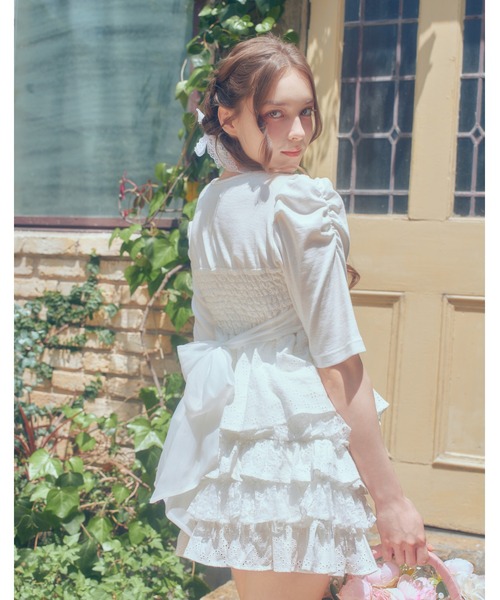 mellfy memory（メルフィーメモリー） スカート Milky gingham tutu