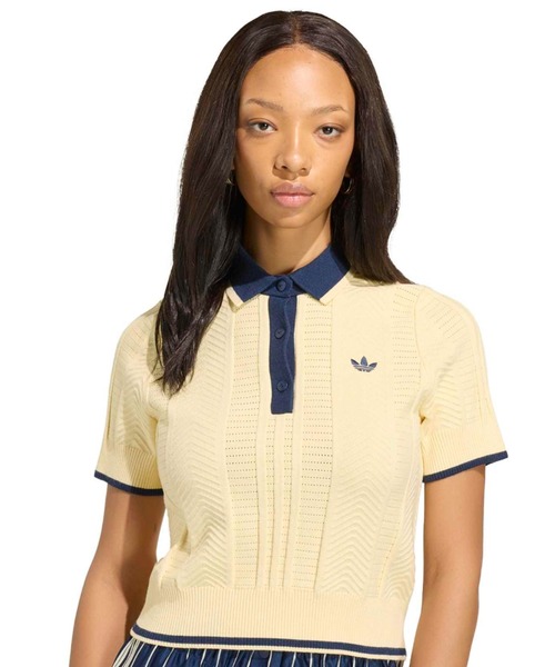 adidas（アディダス） ポロシャツ ポロ adidas CABLE KNIT CALI TEE