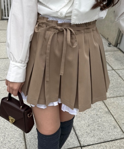 「continuer de NICE CLAUP」 ミニスカート FREE チャコールグレー レディース_画像2