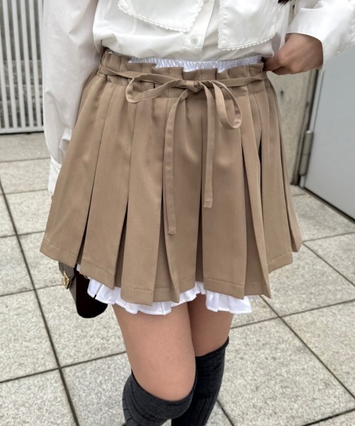 「continuer de NICE CLAUP」 ミニスカート FREE チャコールグレー レディース_画像3