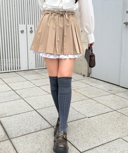 「continuer de NICE CLAUP」 ミニスカート FREE チャコールグレー レディース_画像4