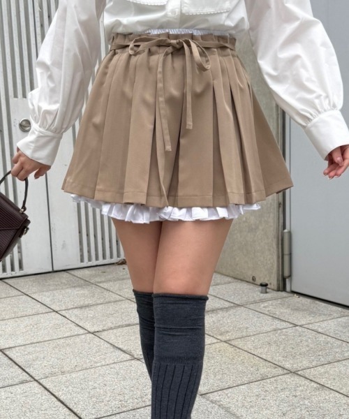 「continuer de NICE CLAUP」 ミニスカート FREE チャコールグレー レディース_画像5