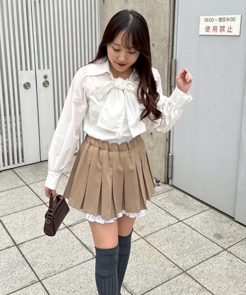 「continuer de NICE CLAUP」 ミニスカート FREE チャコールグレー レディース_画像7