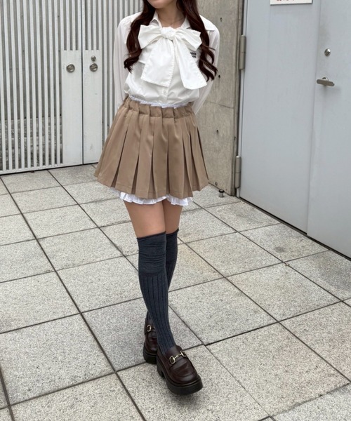 「continuer de NICE CLAUP」 ミニスカート FREE チャコールグレー レディース_画像8