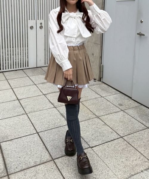 「continuer de NICE CLAUP」 ミニスカート FREE チャコールグレー レディース_画像9