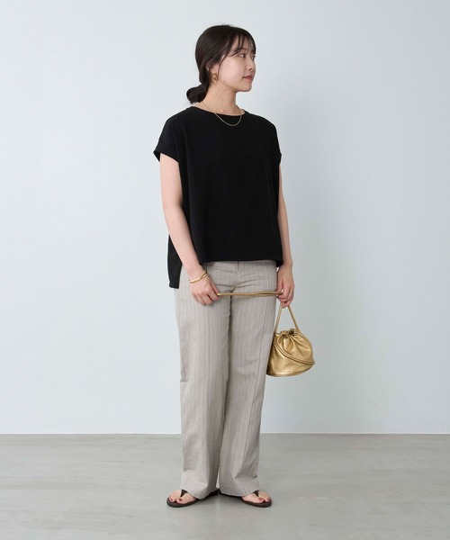 【美品】pot and tea フレンチスリーブ ブラウス トップス 半袖 MICA&DEAL（マイカアンドディール） tシャツ 半袖 フレンチスリーブ