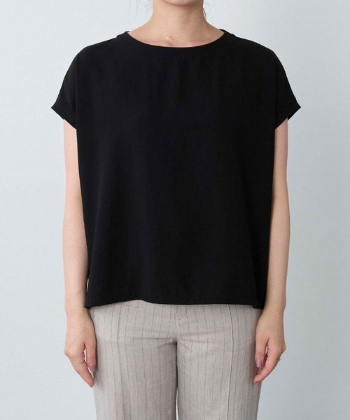 【美品】pot and tea フレンチスリーブ ブラウス トップス 半袖 MICA&DEAL（マイカアンドディール） tシャツ 半袖 フレンチスリーブ