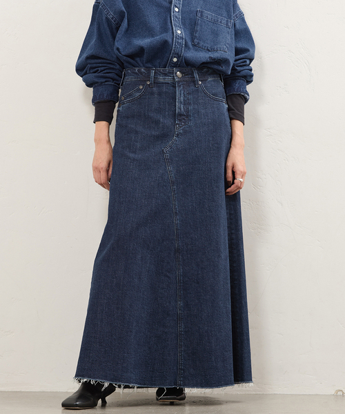 IENA（イエナ） デニムスカート YANUK/ヤヌーク 別注 Flare Long Skirt