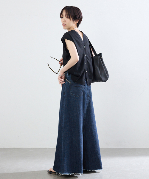 IENA（イエナ） デニムスカート YANUK/ヤヌーク 別注 Flare Long Skirt