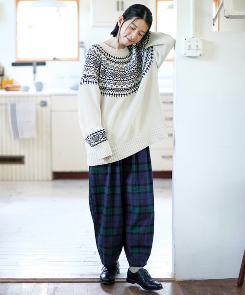 「Sunny clouds」 チノパンツ MEDIUM ネイビー レディース_画像3