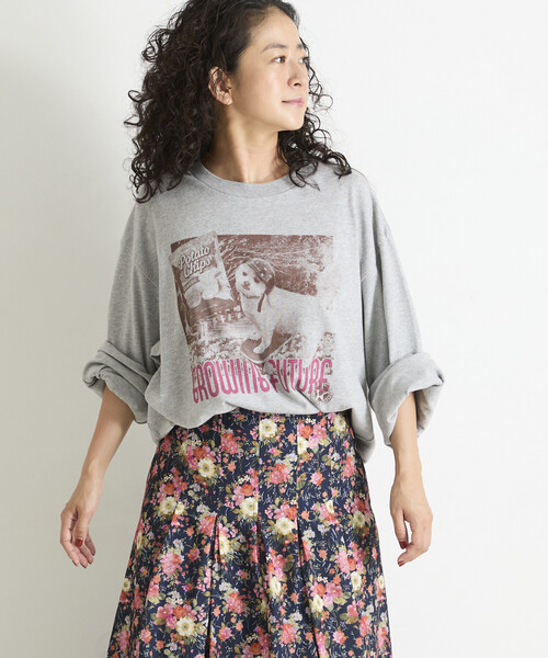 Freada（フリーダ） tシャツ ドッグ フォト プリント ロンT レディース